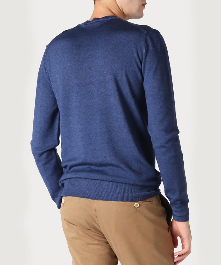 PANICALE Crew Neck Wool Sweater [Blue]