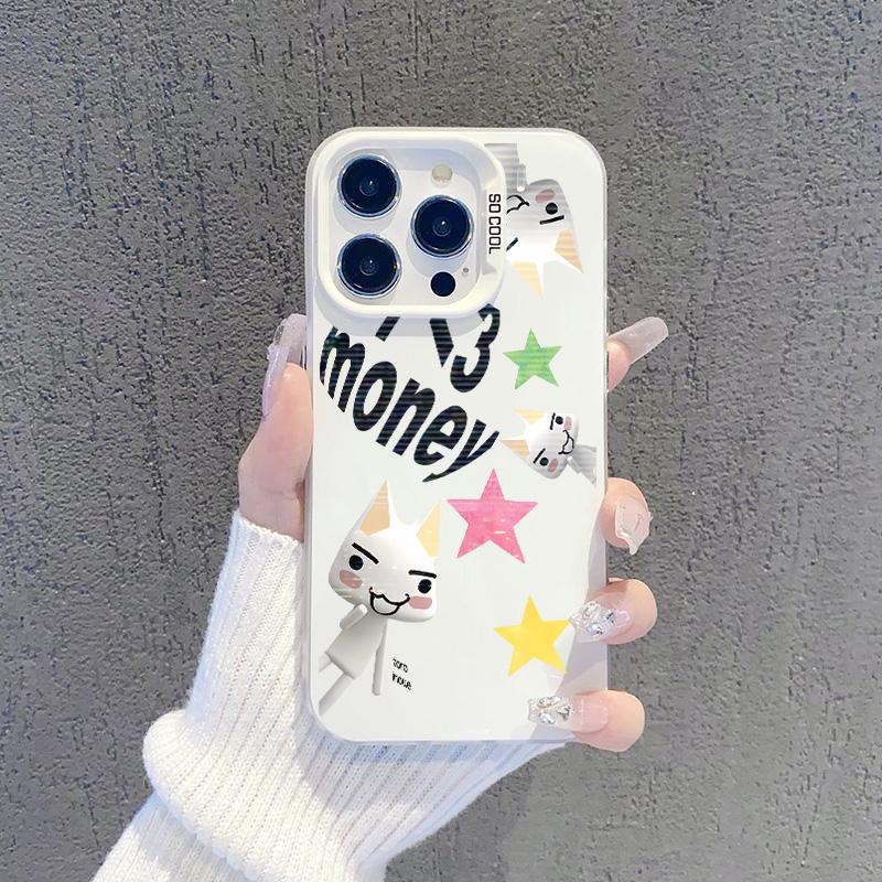 

INS Милый Чехол для Телефона с Котом Торо Иноуэ для iPhone 16e 16 15 14 13 12 11 mini Pro Max X XR XSMAX 8 7 Plus Противоударная Матовая Задняя Крышка iPhone X(XS)