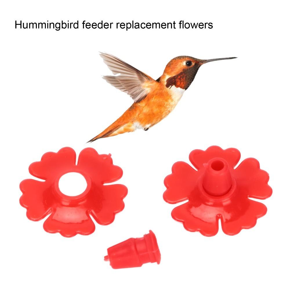 30Sets Durable Hummingbird Feeder Flowers Bright Colors Hanging Feeder Replacement Hummingbirds красный