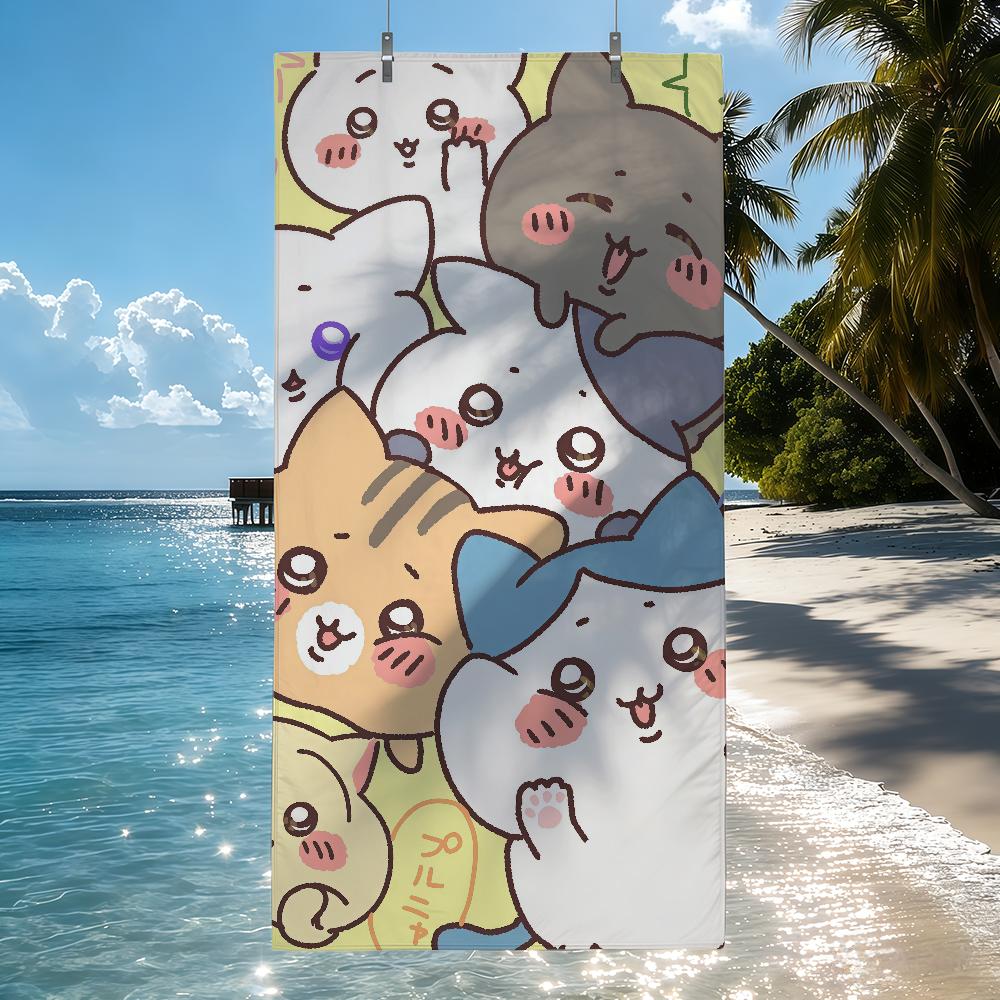 Cartoon C-Chiikawa Cute Towel Quick Drying Beach Towels Are Suitable For Swimming Pools Camping Yoga And The Gym