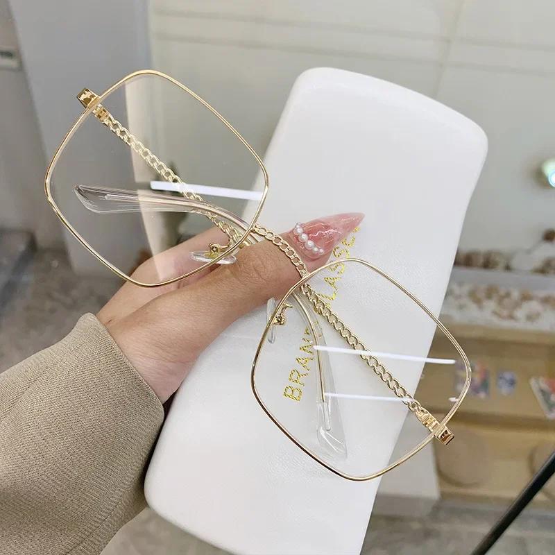 New Classic Oversize Sunglasses Women Brand Designer Metal Big Frame Luxury Shades Sun Glasses Eyewear