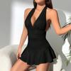Women's Fashion Casual Suspender Sexy Camisole Sleeveless Backless Lace-up Dress