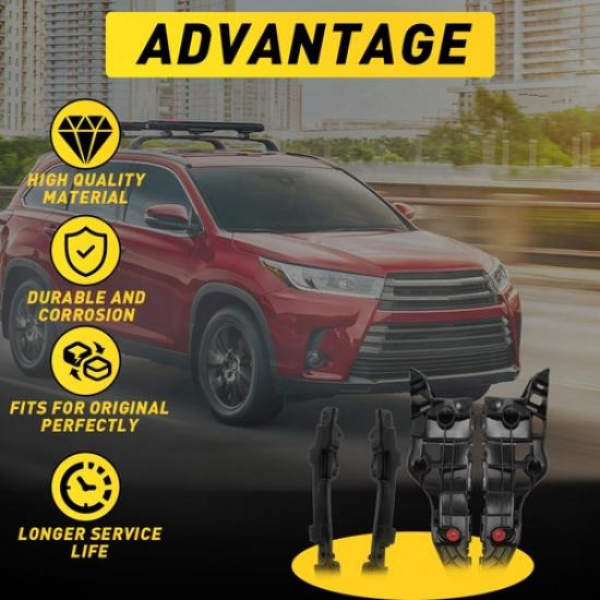 Für 2014- Highlander Stoßstangenhalter Halterung Vorne 4 Stück Halter Halterung US EXV