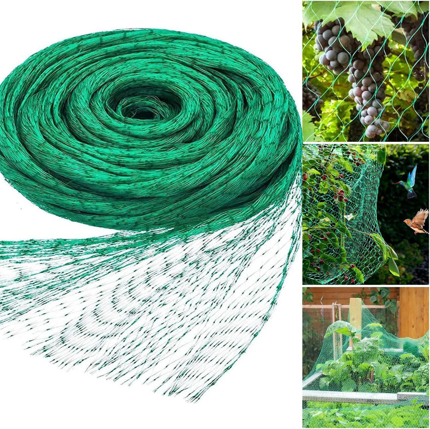 Garden Bird Net: Protects Vegetables, Fruit Trees from Birds, Deer, Squirrels & Other Animals Green 2m x 5m