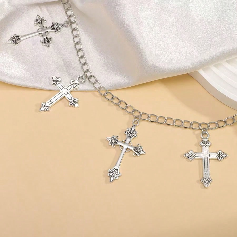 1pc Cross Waist Decor, Versatile Chic Punk Style Fashion Accessory