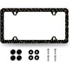 Hibiscus License Plate Frame Beautiful Tropical Flowers Floral License Plate Holder Colorful Stainless Steel Auto Parts Funny License Plate