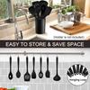 1/7-Piece Silicone Kitchen Utensil Set - Non-Stick Spatula, Spoon, Skimmer, Pasta Clip & More for Cooking & Baking