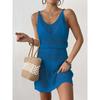 Women S Hollow Out Elastic Waist Slip Dress Sexy Beach Dress