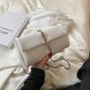 Bolso Bandolera de Cadena de Diseño de Alta Gama Moda Retro Francés Cuero Suave Pop Combinable Bolso de Hombro Mujer Viaje Diario Bolso Cuadrado Pequeño