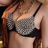 Punk Y2k Rivet Bra Shockproof Underwear for Women Intimates Push Up Bra  Summer