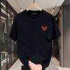 American Retro Black Pure Cotton Short Sleeved T-shirt for Men, Summer Trendy Brand Loose Plus Size Men's Top