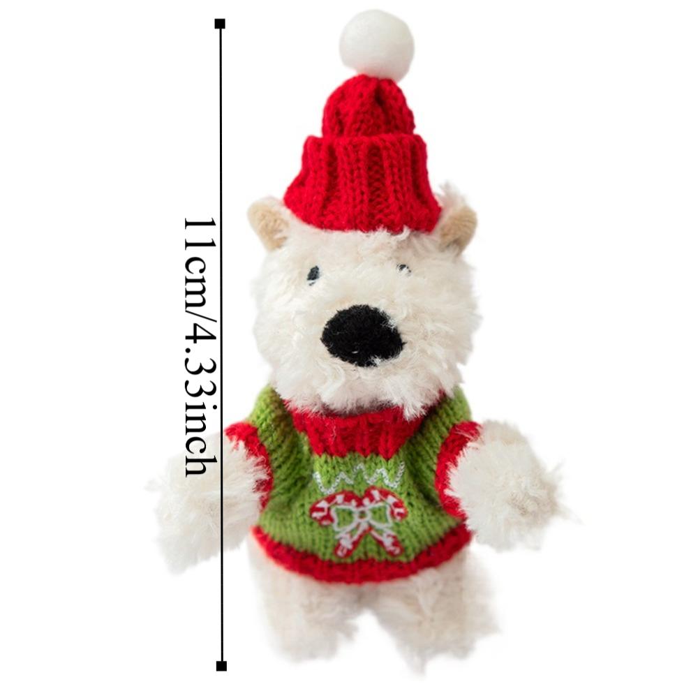 Cartoon Animal Plush Puppy Doll Keychain Anti-lost Car Hanging Pendant  Bag Pendant