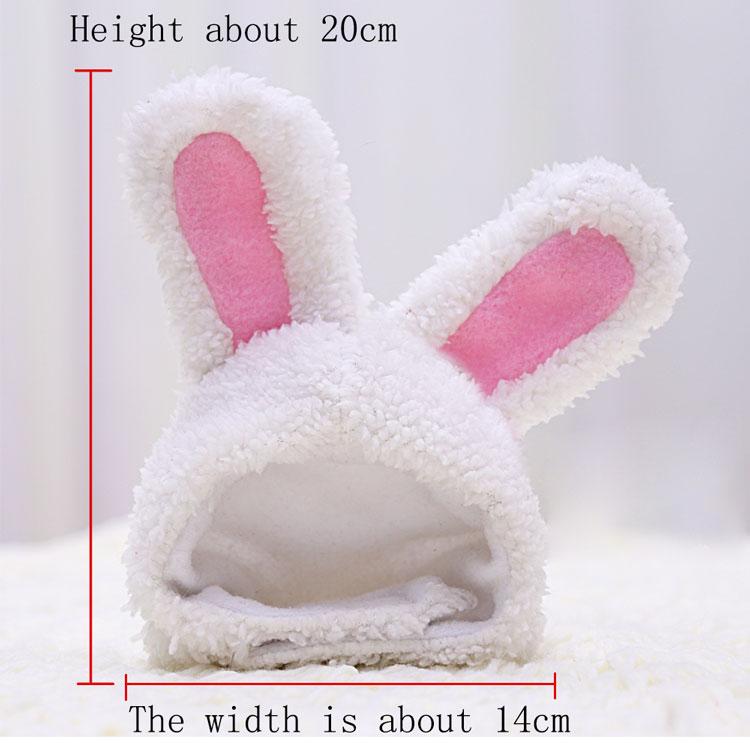 Cute Pet Dog Cat Cap Rabbit Hat Costume Warm Rabbit Hat New Year Party Christmas Cosplay Accessories Photo Props Headwear