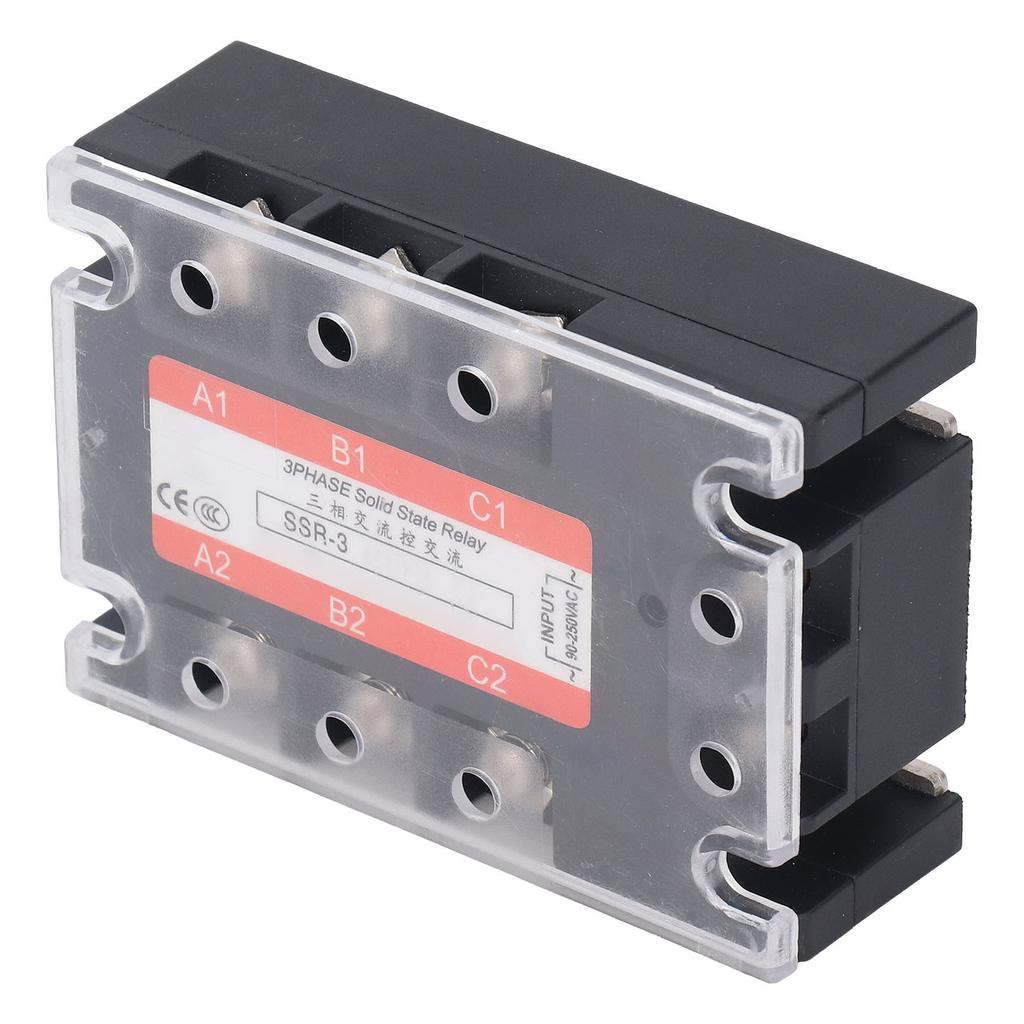 3 Phase Solid State Relay 10A LED Indicator Flame Retardant AC To AC Relay for CNC Machine Tool 480V