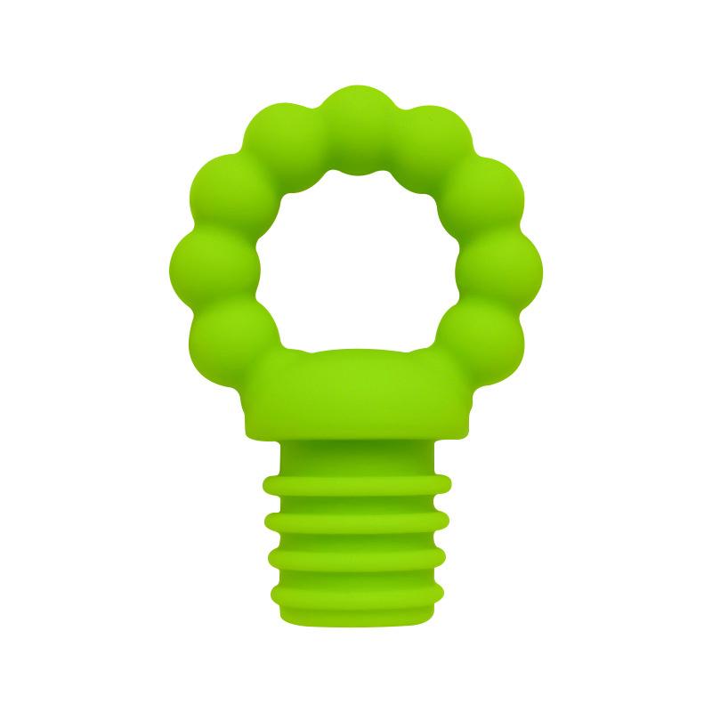 

1 шт. Многоразовые силиконовые пробки для винных бутылок, Герметичная укупорка, Зимний вакуумный винный стопор, Безопасная пробка для украшения вечеринки зелёный