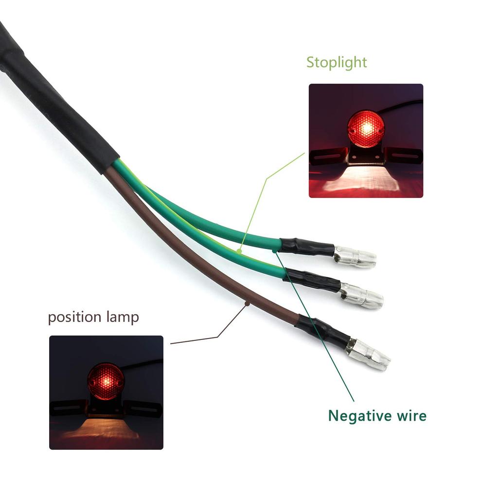 MFC PRO Universal Red Lens Tail Light/Brake Light License Plate Lamp for Harley Dyna Sportster Yamaha