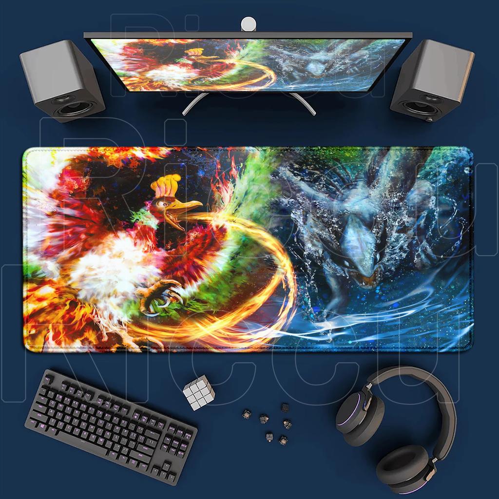 New Arrival Anime Mouse Pad PC Gamer Cabinet Mousepad Ppokemon Gengar Lugia Keyboard Rug Laptop Rubber Mat Desk Accessories XXL
