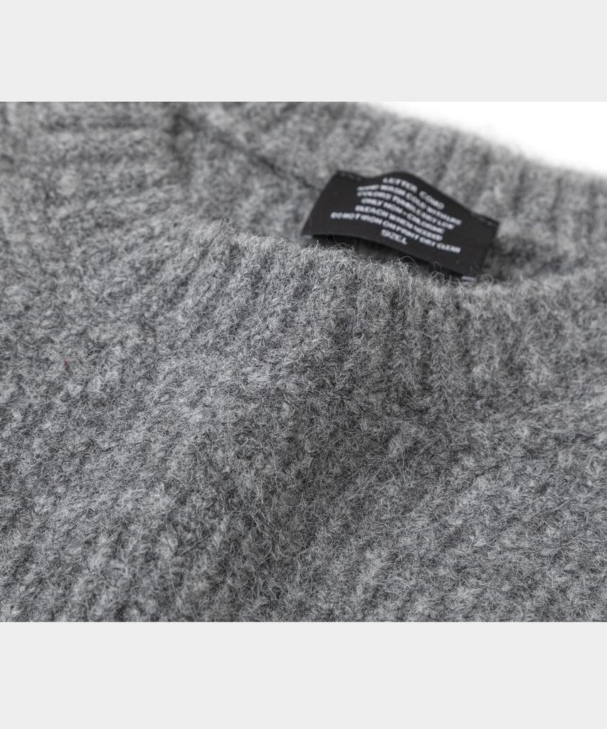LETTERCOMO Heavy Rush Wool Round Knit Grey