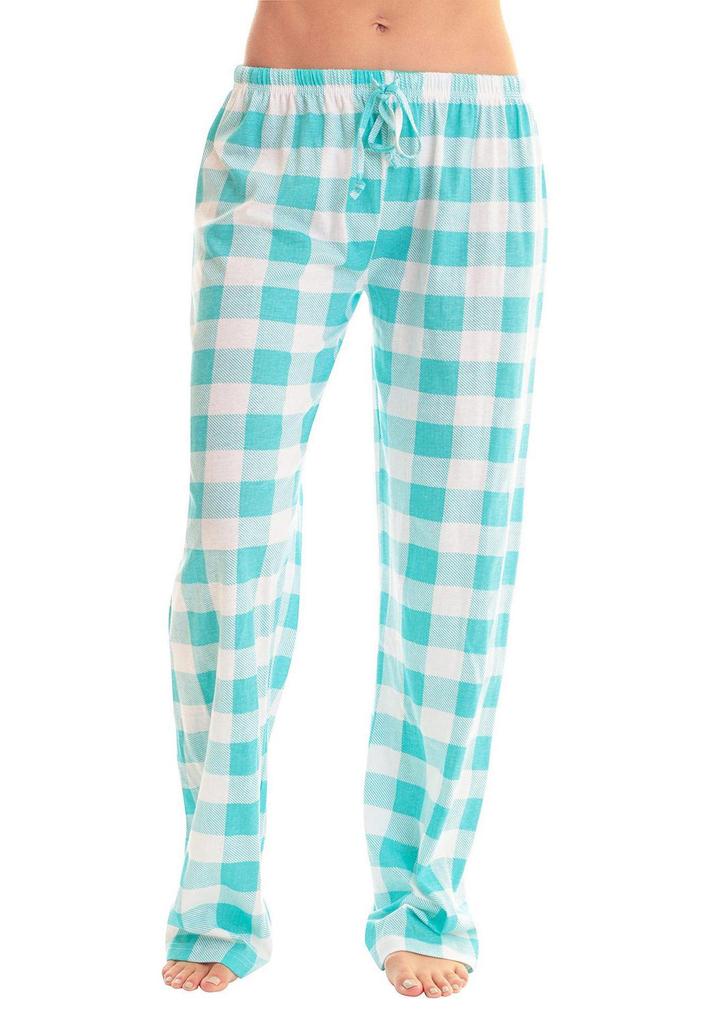 Women's Plaid Elastic Drawstring Wide-Leg Pajama Pants