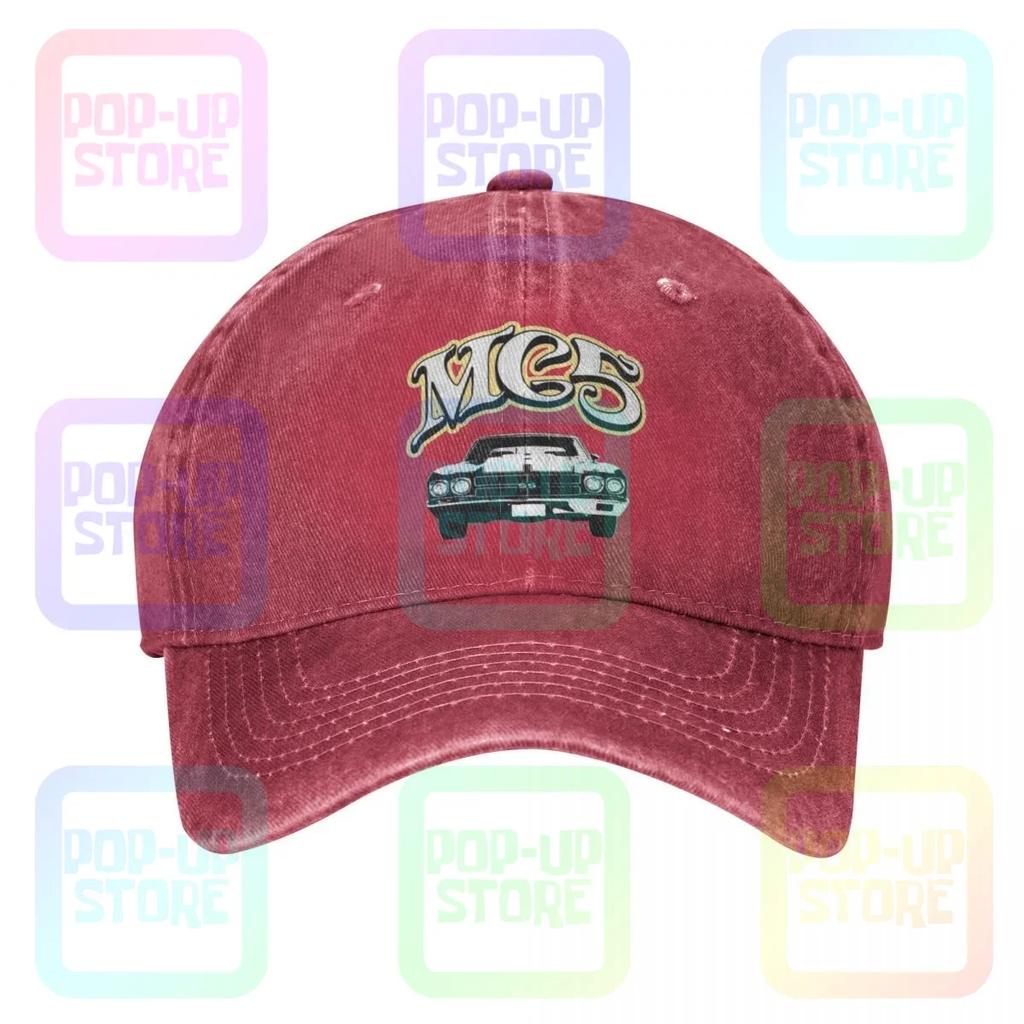 Muscle Car The Mc Washed Denim Baseball Cap Trucker Hats Print Best Quality