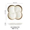 4Compartment Ceramic Divided Plate Portion Control Diet Tray Multi Grid Fruit Breakfast Dish Household Tableware Serving Platter