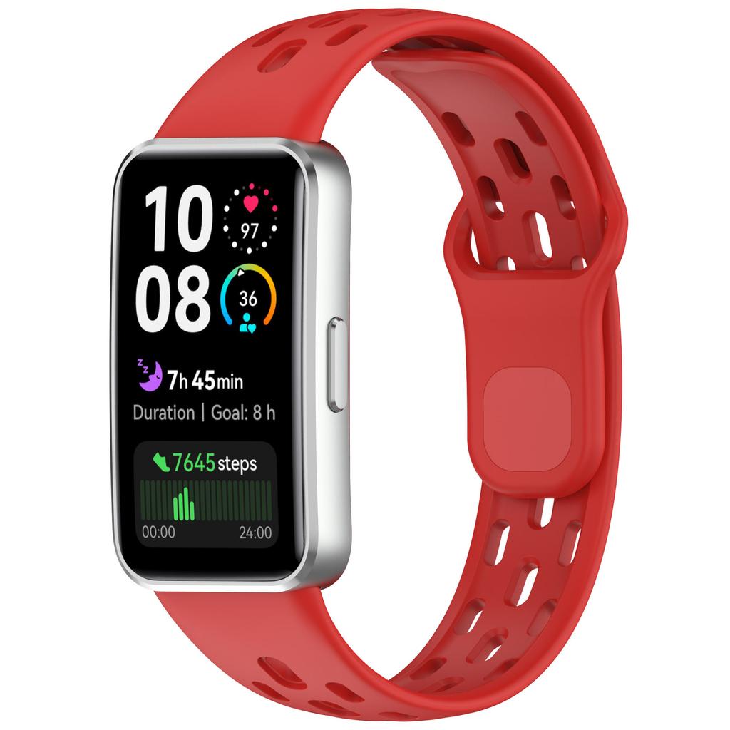 For Compatible Band 10/8/9 Replacement Silicone Watch Strap with Snap Button Buckle and Breathable Design