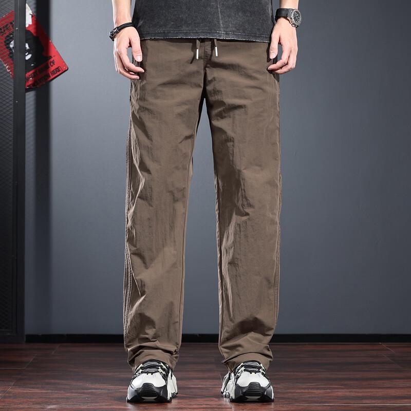 Jieleinuo Men's Quick-Dry Loose Straight-Leg Casual Pants