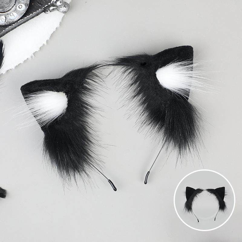 Cartoon Plush Cat Ears Headband For Women Girls Cosplay Hair Band Funny Cute Lolita Hair Hoop Creative Hair Accessories Gifts