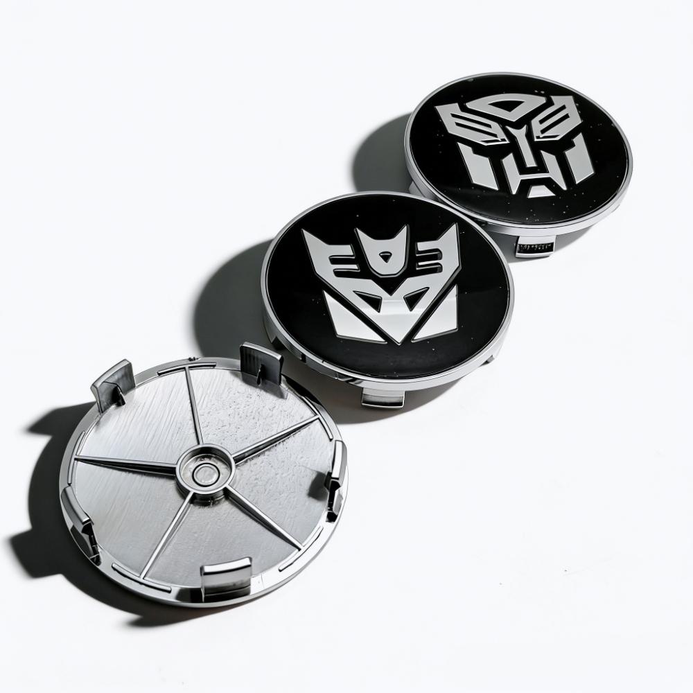 4pcs Transformers Logo Emblem Car Wheel Center Caps OD 68MM 63MM Wheel Hub Cap Optimus Prime Decepticons Badge Rim Hubcaps Cover