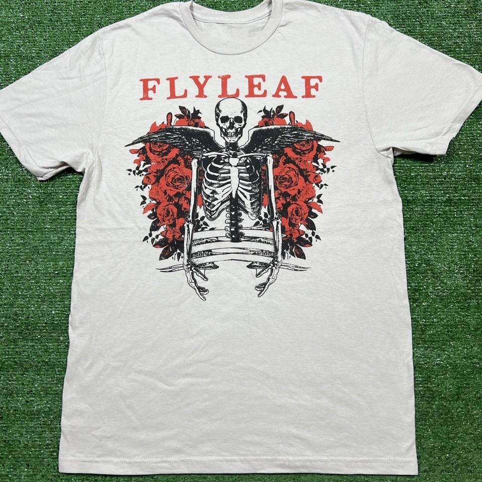 Flyleaf Band Skeleton Angel Cotton White T Shirt For Men All Size UR154 L
