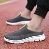 Fashion Big Size 48 Summer Men Women Half Shoes Slippers Slip On Casual Shoes Mesh Breathable Soft Comfortable Zapatillas Hombre Male