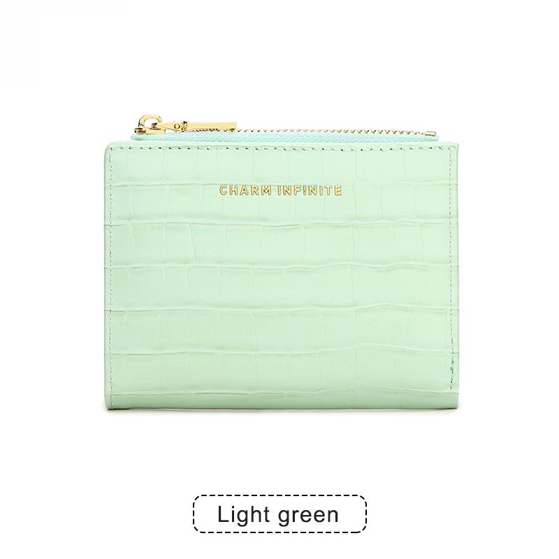 

Минималистичный женский кошелек из искусственной кожи, складной, с сиденьем для карт, с отделением для денег, с окошком для удостоверения личности, с зажимом для визиток и крокодиловым узором, ZeroWallet