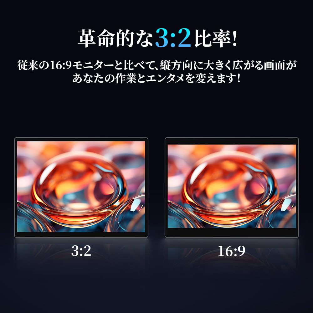 HAILESI 4K Resolution Mobile Monitor with 450nits IPS sRGB Wide Color Portable Compatible with Mini and Ideal for Working from Remote and Business