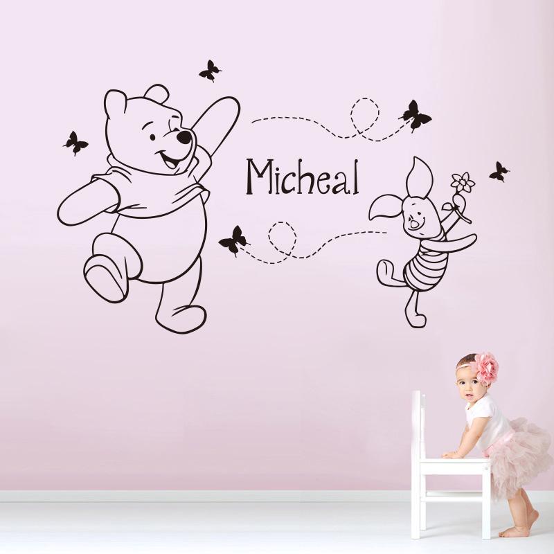 Vinyl Carved Wall Stickers For Home Decor Personalized Name Removable Mural House Renovation Baby Girl And Boy Sp-151