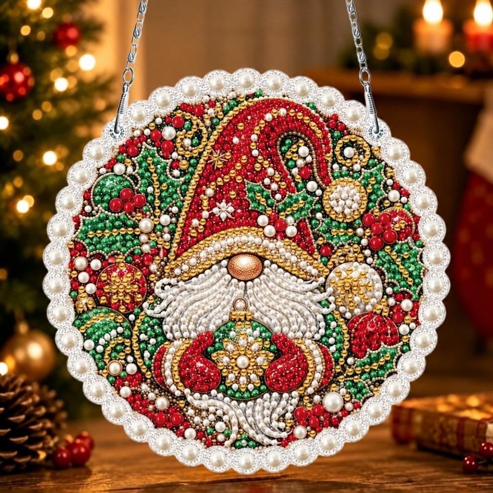 5D Christmas Diamond Painting Set DIY Craft Xmas Acrylic Pendant  Home Decoration