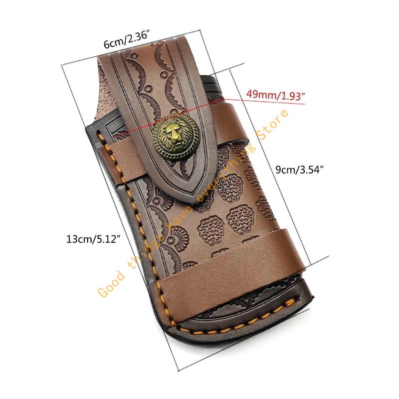 Kompakte Leder-Scheide Klappmesser-Taschen 9x4,9cm Messerholster Klappmesser-Scheide für Camping Outdoor-Aktivitäten 55KF