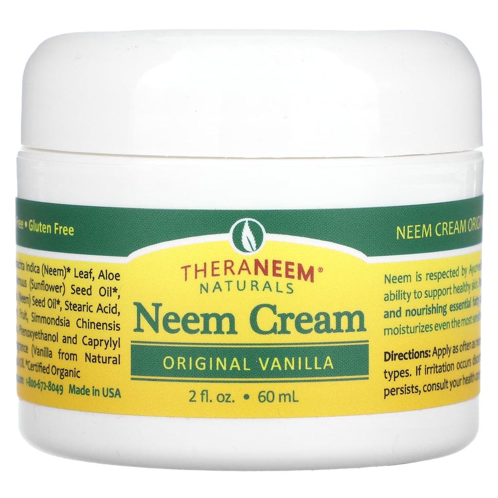 Theraneem Natural, Neem Cream, Original Vanilla, 60Ml(2Fl Oz)