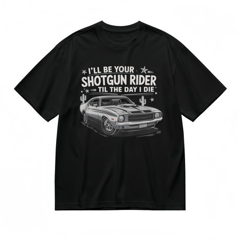 

Men s Comfy Breathable Classic T-Shirt Retro Automobile Ride or Die Motto Tee S