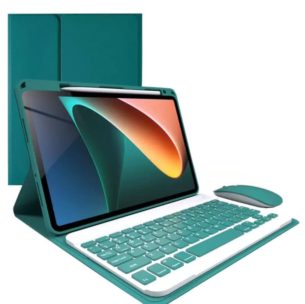 

2022 iPad 10 2025 iPad Keyboard Case with Pencil Storage on Magnetic Popular with Business and Dark Green (A16) Mouse, Top, Wireless, Separation,