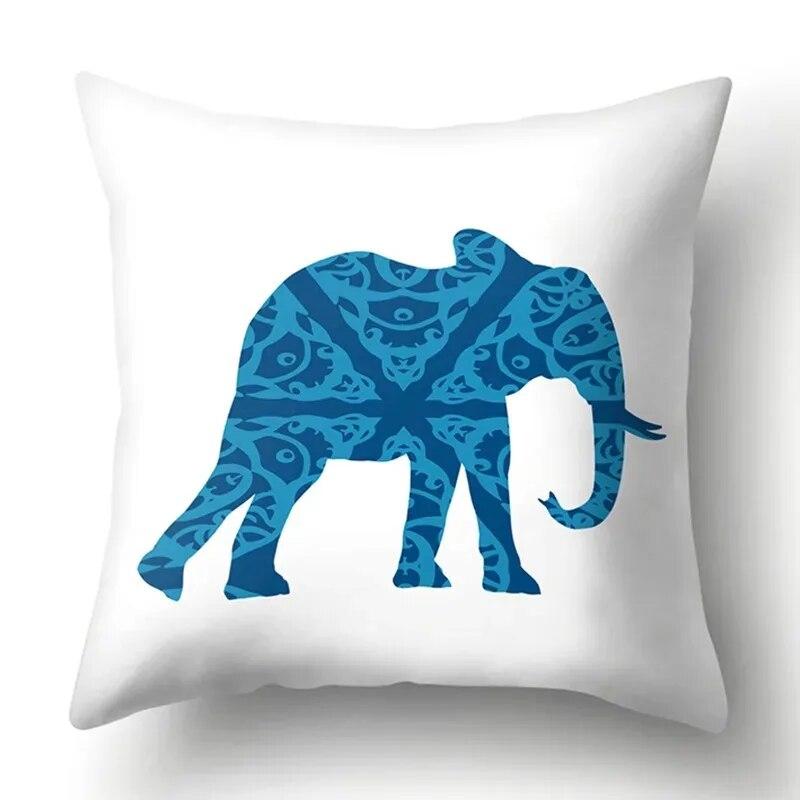 Simple Plaid Animal Pillowcase Puppy Cat Giraffe Pillowcase Children's Room Home Decoration Living Room Sofa Cushion Cover