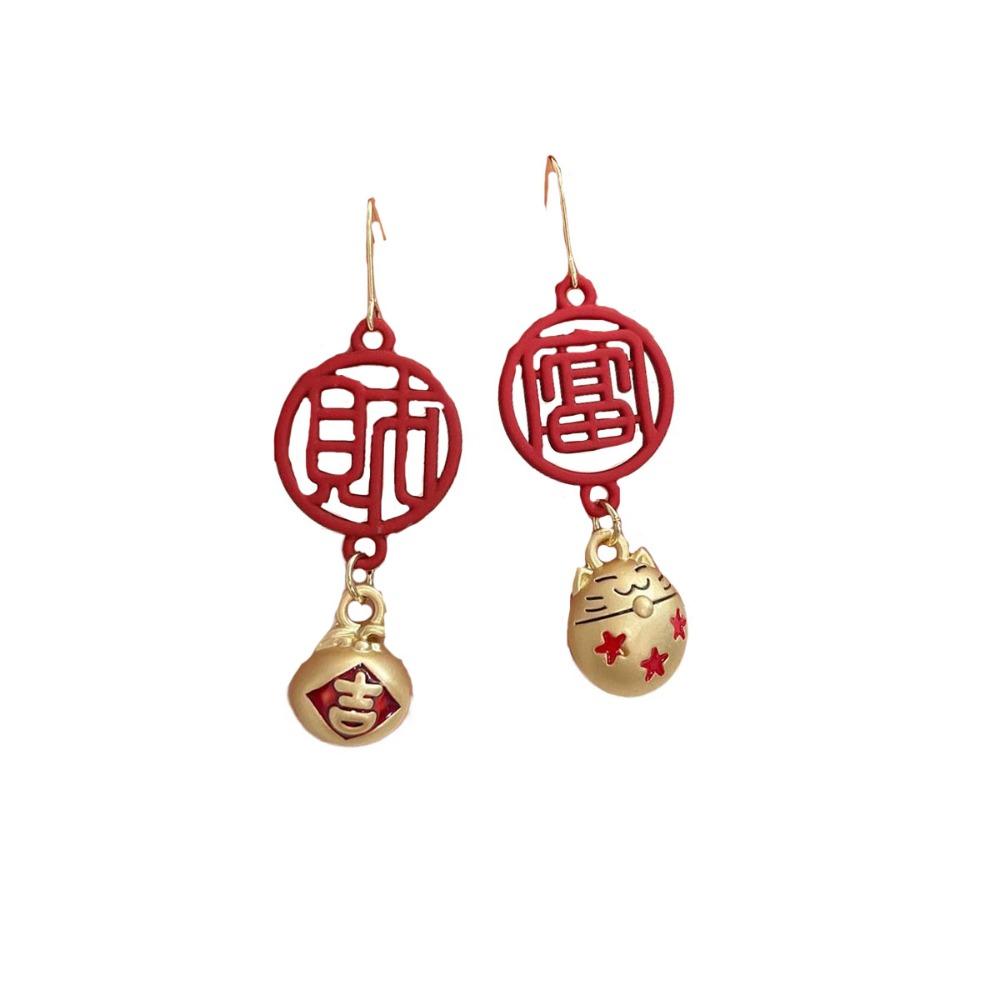 

Chinese Style Bowknot Drop Earring Tassels Earrings Women Trendy Ear Jewelry Accessories Women Cat