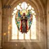 Modern Acrylic Prism Art Sun Catchers for Windows, Stained Glass Style Rainbow Maker Hanging Decorative Window Ornaments, Colorful Pendants