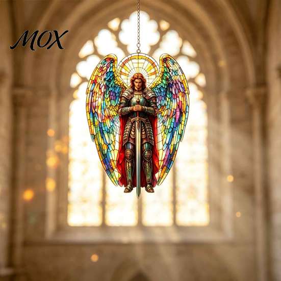 Modern Acrylic Prism Art Sun Catchers for Windows, Stained Glass Style Rainbow Maker Hanging Decorative Window Ornaments, Colorful Pendants