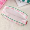 Borsa Cosmetica a Strisce Grandi con Nappa e Zip per Donna, Borsa per Trucco, Grande Capacità, Organizer per Articoli da Toeletta, Sacchetti