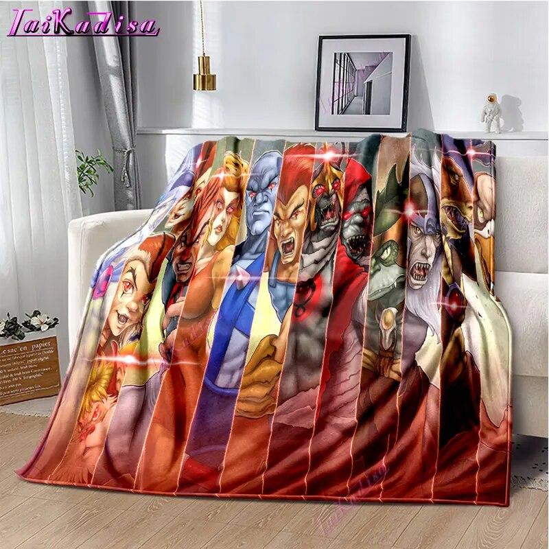 Thundercats Throw Blanket Cartoon Soft Cover Lightweight Warm Cartoon Blankets for Kidsroom Bedroom
