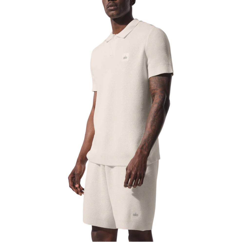 Alo Yoga Sports Club Sweater Knit Polo Shirt Men's m1250r