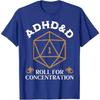 Vintage ADHD&D Roll for Concentration DnD Men Women T-Shirt RPGs Gamer Graphic Outfit Funny Saying Tee Short Sleeve Blouses Gift