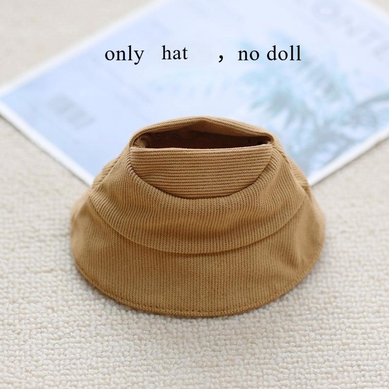 Cute Fishing Hat for 17cm Labubu Plush Dolls Clothes Chill Play Mini Charm Kawaii Vinyl Face Doll  Accessories Kpop Doll Hat