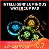 For VW 80% New Car Logo Cup Holder Bottom Pad LED Light Colorful Coaster For Volkswagen VW GTI Rline R Polo Golf Passat Tig