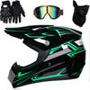 Motocross Helmet Motocross Dirt Bike Off Road Motorbike Helmet Set Full Face MTB Helmet with Goggles Gloves Face Cover